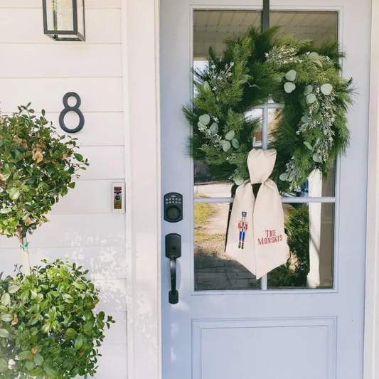 Custom Embroidered White Wreath Sash