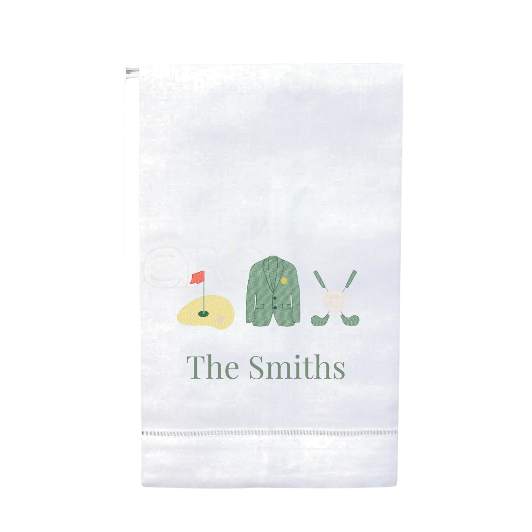 Golf Tournament Embroidered Tea Towel