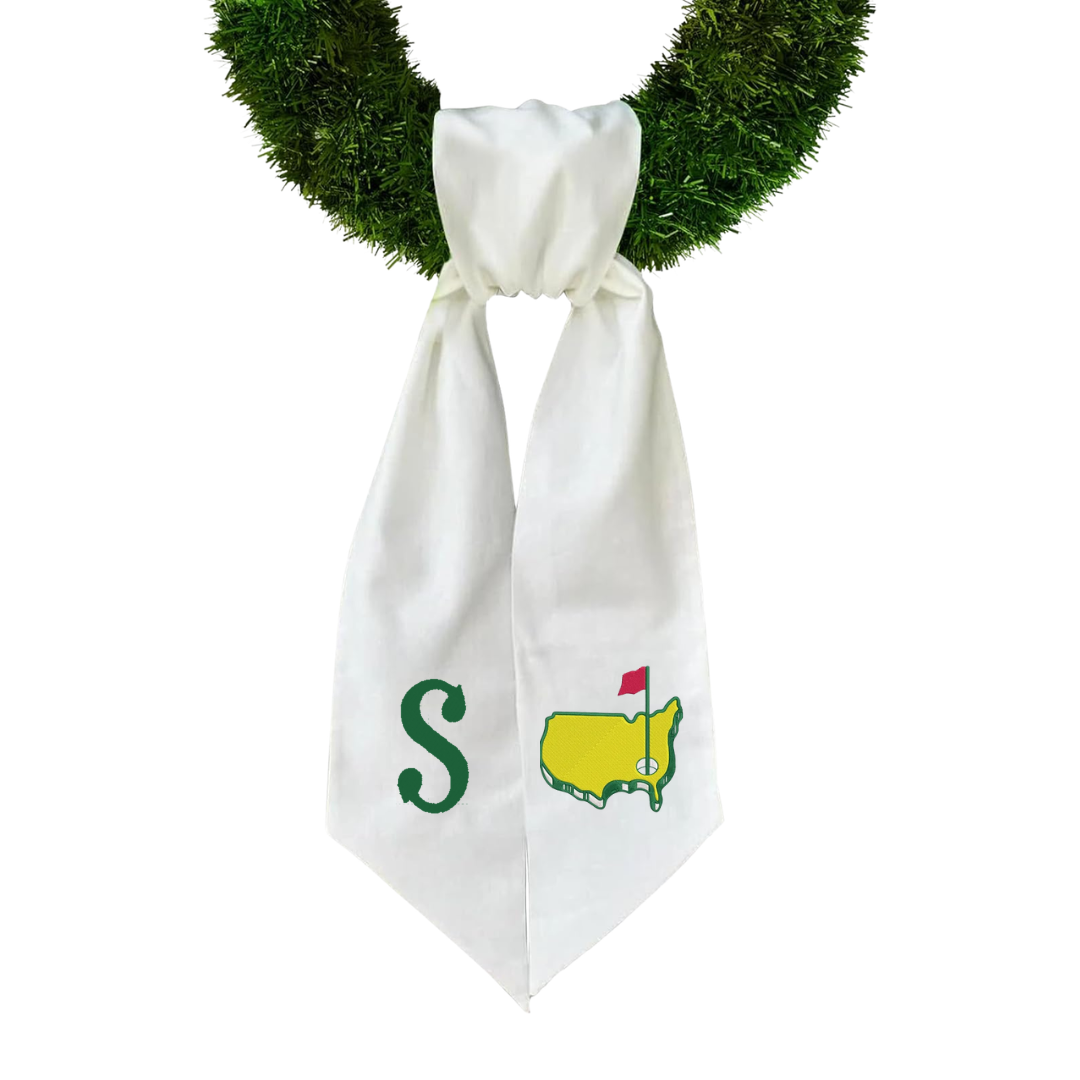 Golf Tournament Embroidered Wreath Sash