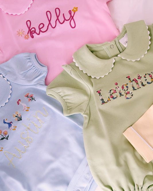 Spring Scalloped Collar Dress