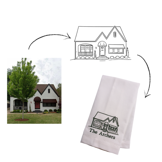 Custom Embroidered Home Tea Towel