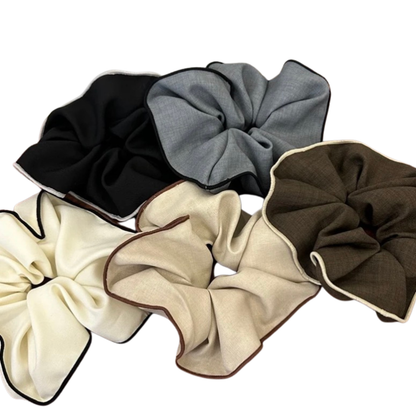 Monogrammed Oversized Piped Scrunchie