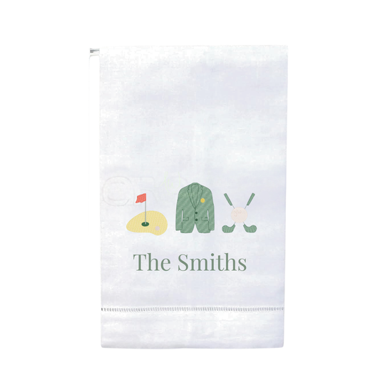 Golf Tournament Embroidered Tea Towel