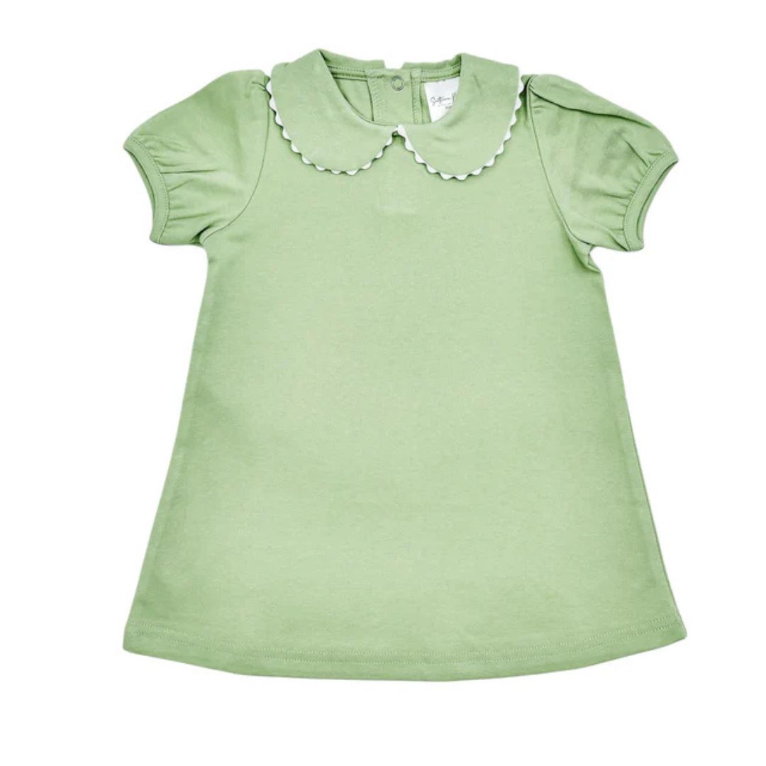 St. Patrick's Day Scalloped Collar Dress