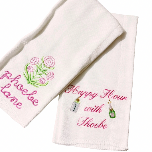 Embroidered Burp Cloth