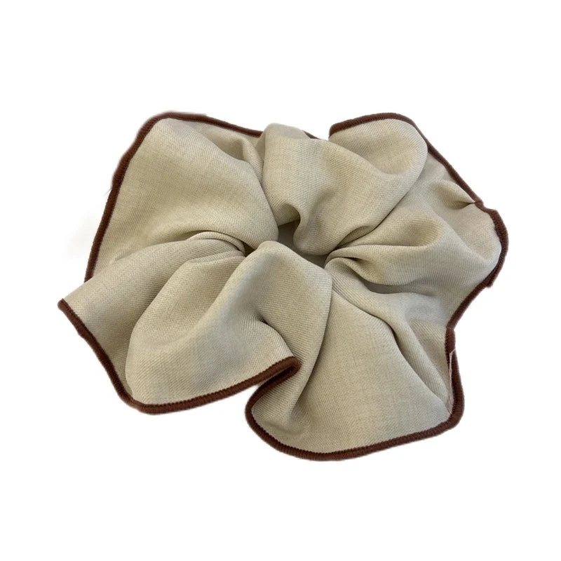 Monogrammed Oversized Piped Scrunchie