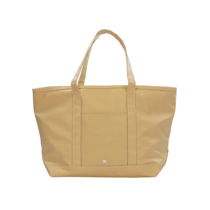 Beige tote bag on a white background
