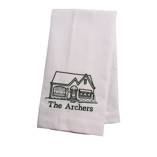Custom Embroidered Home Tea Towel