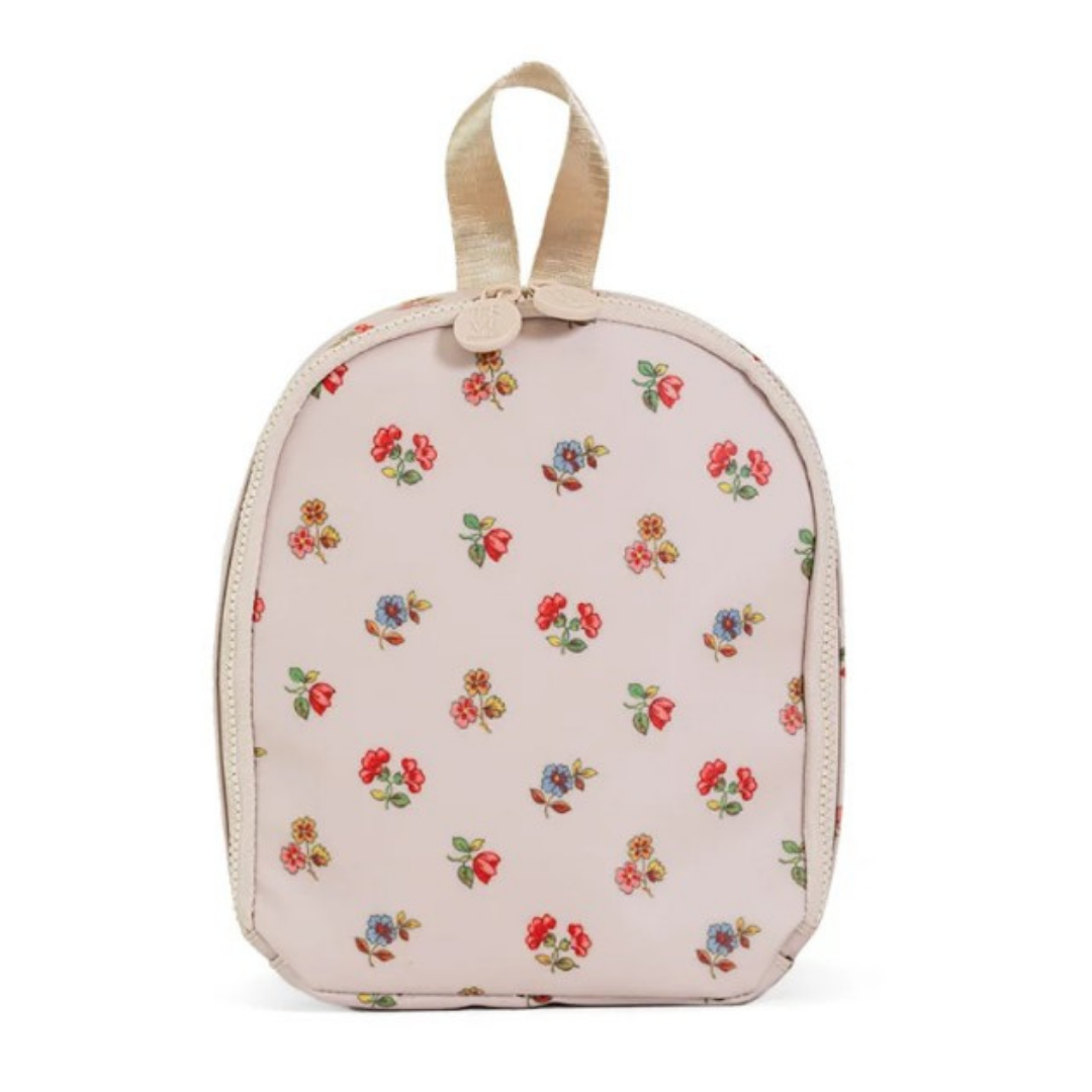 Lunch bag with floral pattern on a white background