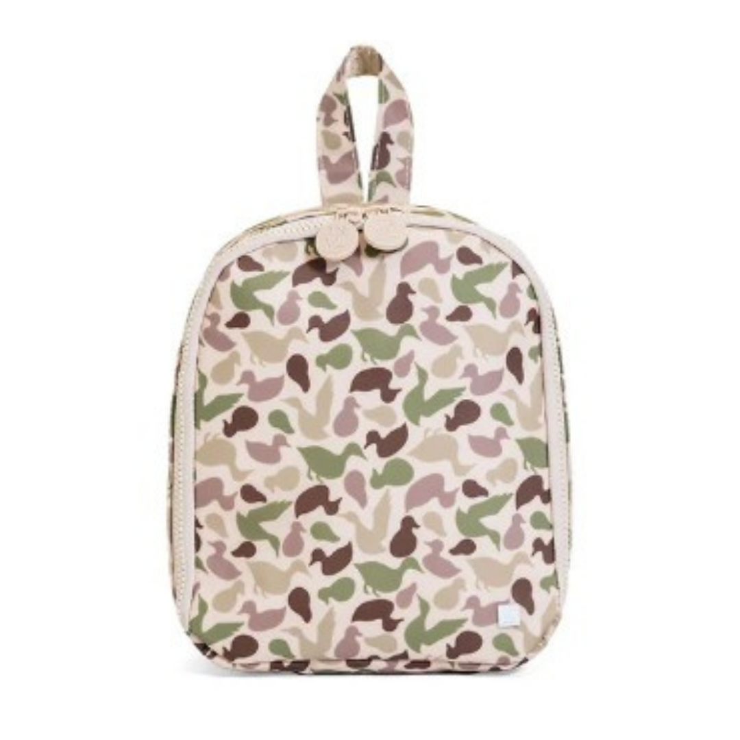 Small pouch with duck pattern on a white background