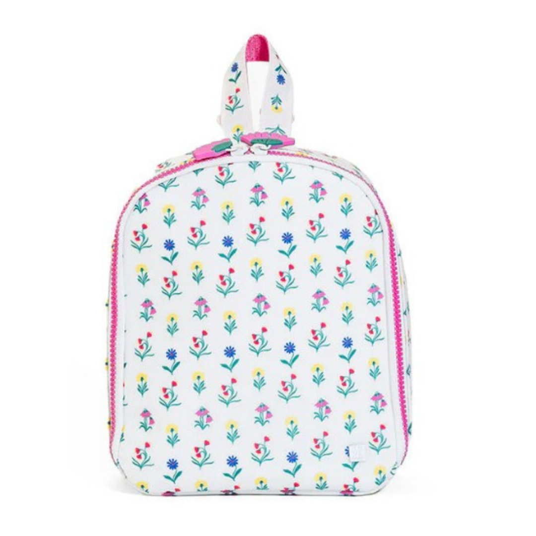 Lunch bag with floral pattern on a white background