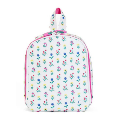 Lunch bag with floral pattern on a white background