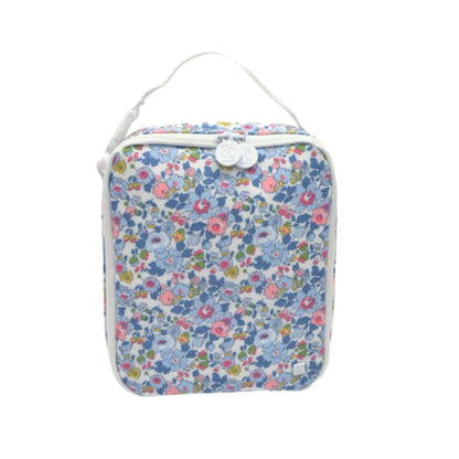 Floral lunch bag on a white background