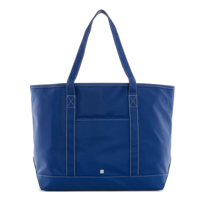 Blue tote bag on a white background