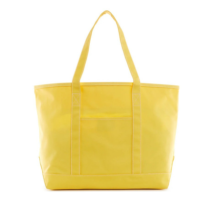 Yellow tote bag on a white background